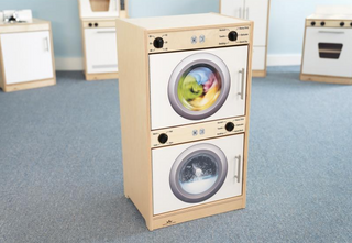 Contemporary Washer / Dryer - White