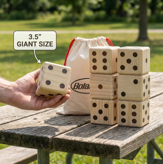 Giant Wooden Yard Dice Set of 6