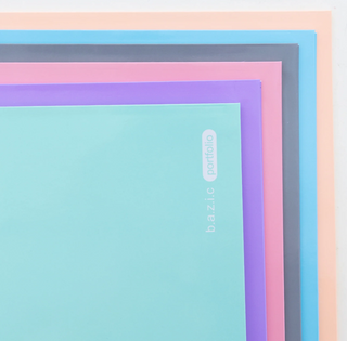 1 Glossy Laminated Pastel Color 2-Pockets Portfolios