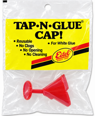 Tap N Glue Dispenser Cap With Spring Loaded Stopper