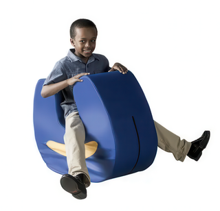 SqUoosh U-Shaped Sensory Rocker, Royal Blue / Yellow