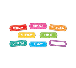 Die-Cut Magnets, Chalk Loops Days of the Week