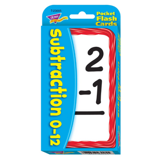 Subtraction 0-12 Flash Cards