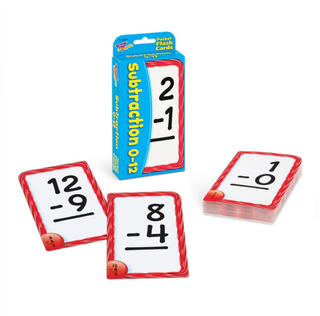 Subtraction 0-12 Flash Cards