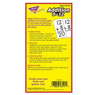 Addition 0-12 Flash Cards