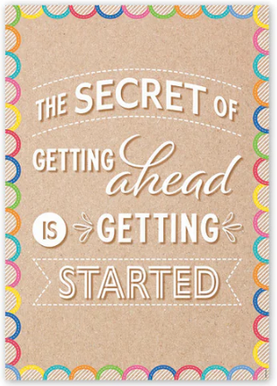 THE SECRET OF GETTING AHEAD... KRAFTY POP INSPIRE U POSTER