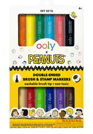 PEANUTS: DOUBLE ENDED BRUSH & STAMP MARKERS