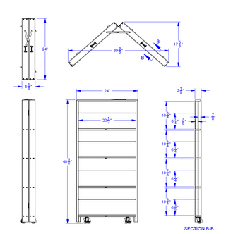 Jonti-Craft Mobile Library Bookcase - 2 Sections