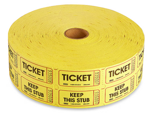Raffle Tickets: Double Roll (1000 Per Roll)