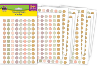 Terrazzo Tones Circles Stickers