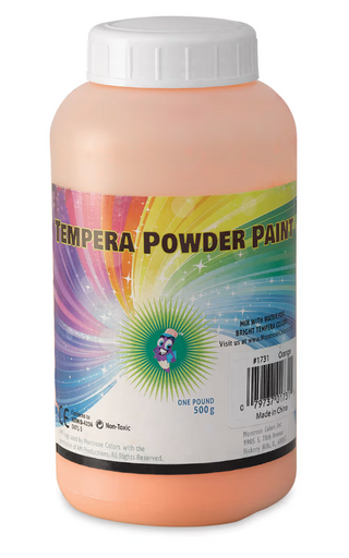 Orange Tempera Powder Paint 1 lb