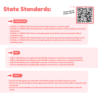 The Fidget Game: Sight Words