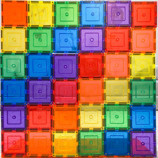Learn and Grow Magnetic Tiles - Small Square Pack (36 Piece)