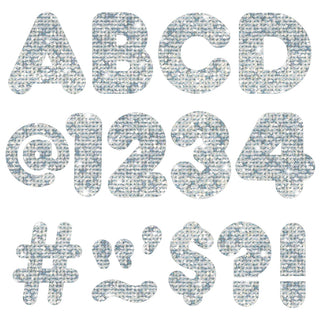 Silver Sparkle 4-Inch Casual Uppercase Ready Letters