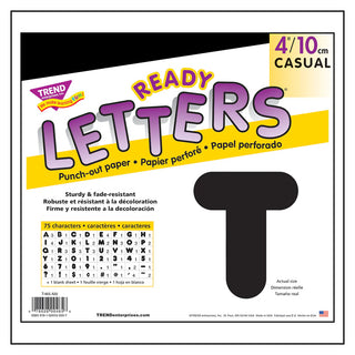 Black 4"/10cm Casual Uppercase Ready Letters®