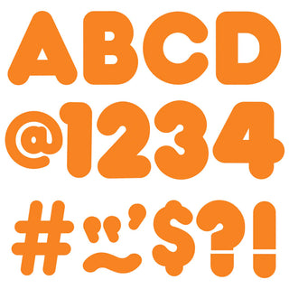 Orange 4-Inch Casual Uppercase Ready Letters