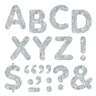 Trend Silver Sparkle 2-Inch Letters & Marks STICK-EZE® Stick-On Letters