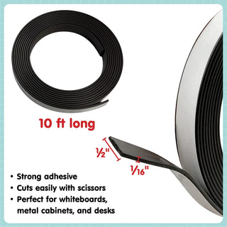 1/2" Adhesive Magnetic Strip