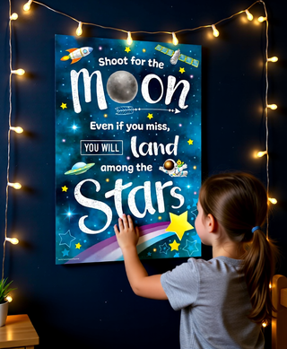 Shoot for the Moon Positive Poster