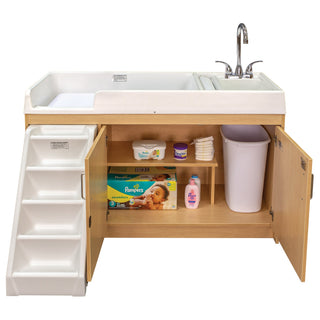 Toddler Changing Table With Sink and Stairs