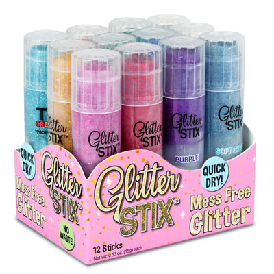 Glitter Stix Mess Free Glitter, Set of 12 Colors