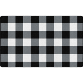 Industrial Chic Large Black & White Buffalo Check