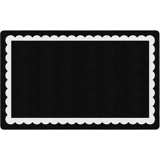 Black White & Stylish Brights Black & White Scallop Border