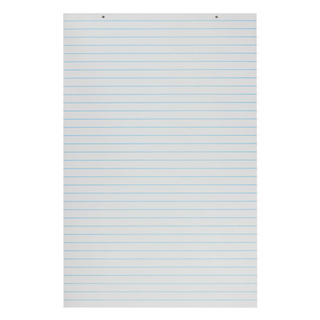Pacon® Primary Chart Pads, White, 1 in ruled long way 24" x 36", 100 Sheets