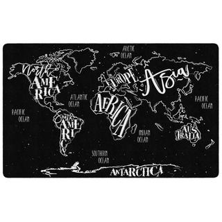 Modern World Map Rug