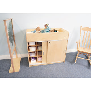 Whitney Brothers EZ Clean Birch Changing Cabinet With Trays