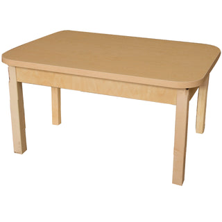 24x48 Rectangle HPL Table with Hardwood Legs 16 inch