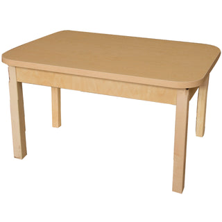 24x48 Rectangle HPL Table with Hardwood Legs 18 inch