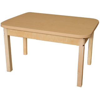 24x48 Rectangle HPL Table with Hardwood Legs 20 inch