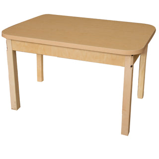 24x48 Rectangle HPL Table with Hardwood Legs 22 inch