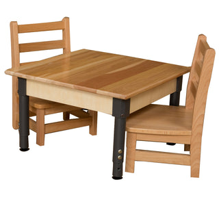 24 inch Square Hardwood Table 12-17 inch legs