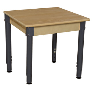 24 inch Square Hardwood Table 18-29 inch legs