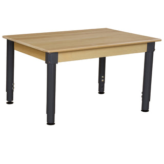 24x48 Rectangle Hardwood Table 18-29 inch legs