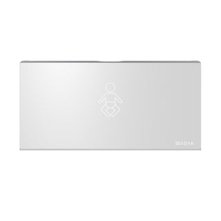 Aura Horizontal Frameless Surface Mount Baby Changing Station - Full Stainless Steel Wrap