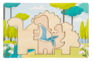 Wooden Dino Layered Puzzle