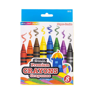 Premium Super Jumbo Crayons 8 Color