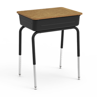 Lift-Lid Desk Medium Oak Laminate Surface
