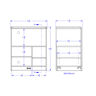 Jonti-Craft Media Cart - No Doors