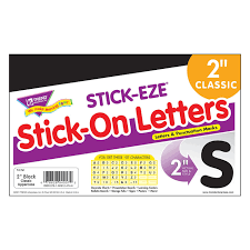 Black 2-Inch Letters, Numbers, & Marks STICK-EZE® Stick-On Letters