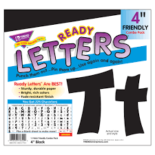Black 4-Inch Friendly Uppercase/Lowercase Combo Pack