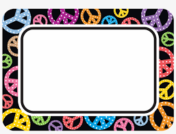 Peace Sign Name Tags