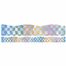 Rainbow Checkered Sky Extra Wide Deco Trim
