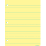NOTEBOOK PAPER YELLOW POLY CHART