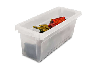The small clear tub is useful for storing Lego, manipulatives and other materials