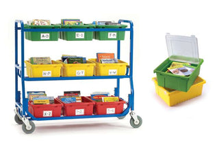The lids help keep things tidy while transporting materials 