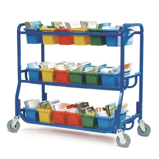 Library on Wheels™ with 18 Small Tubs